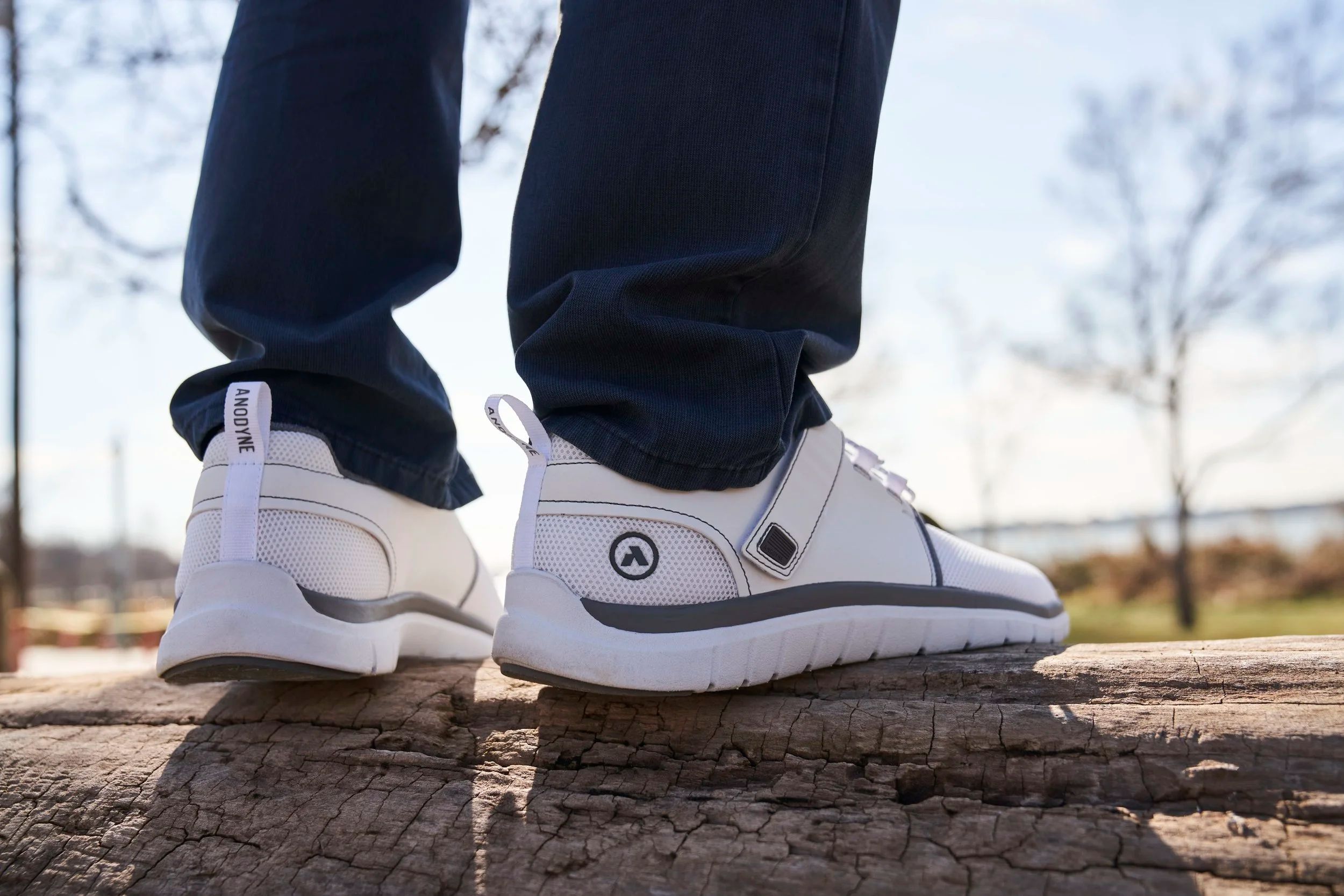 Close-up of a pair of diabetic shoes