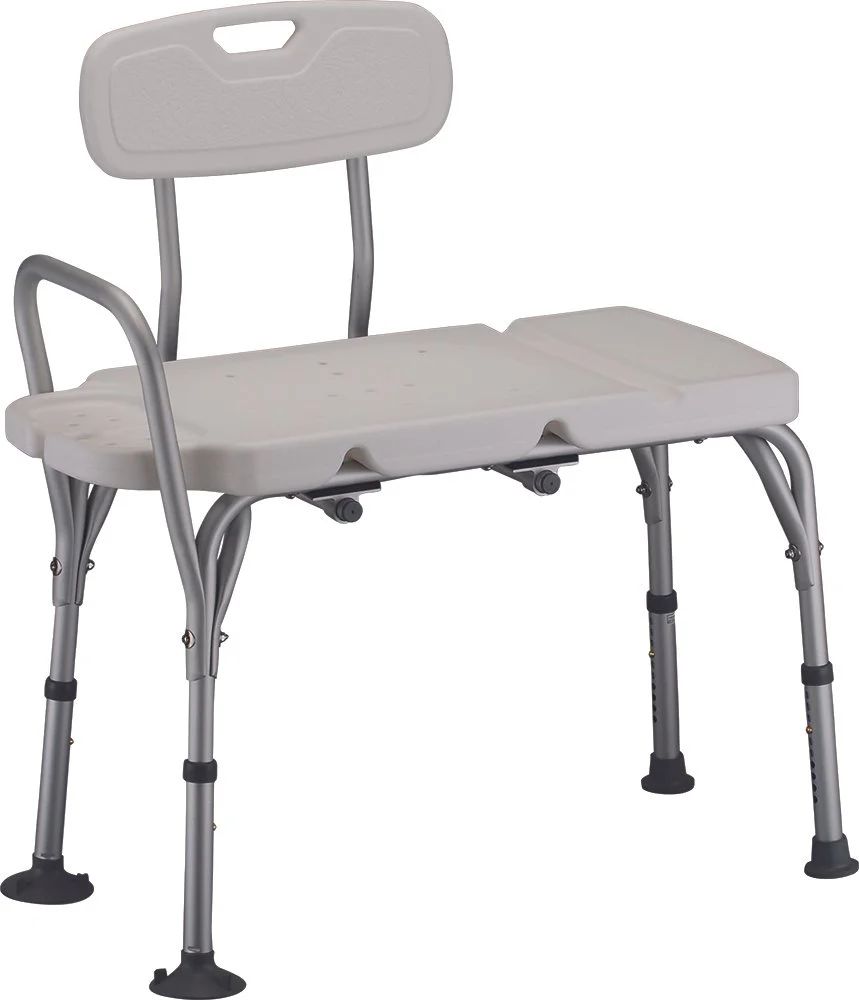 Bathtub transfer bench with backrest
